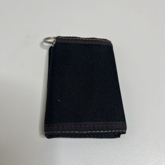 Vintage Y2K Paco Jeans Black Canvas Tri-Fold Wallet Streetwear - Picture 2 of 3